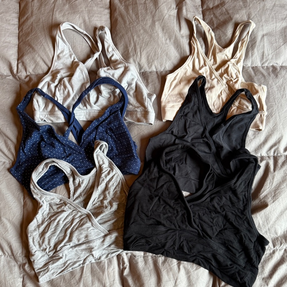 Bundle of 6 nursing bras